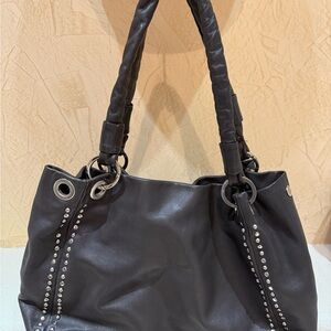 Fredric Elegant Black Studded Shoulder Bag